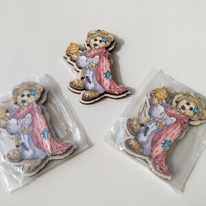 Vintage Boyds Bears Wiseman Myrrh Christmas Ornaments Gift Tags